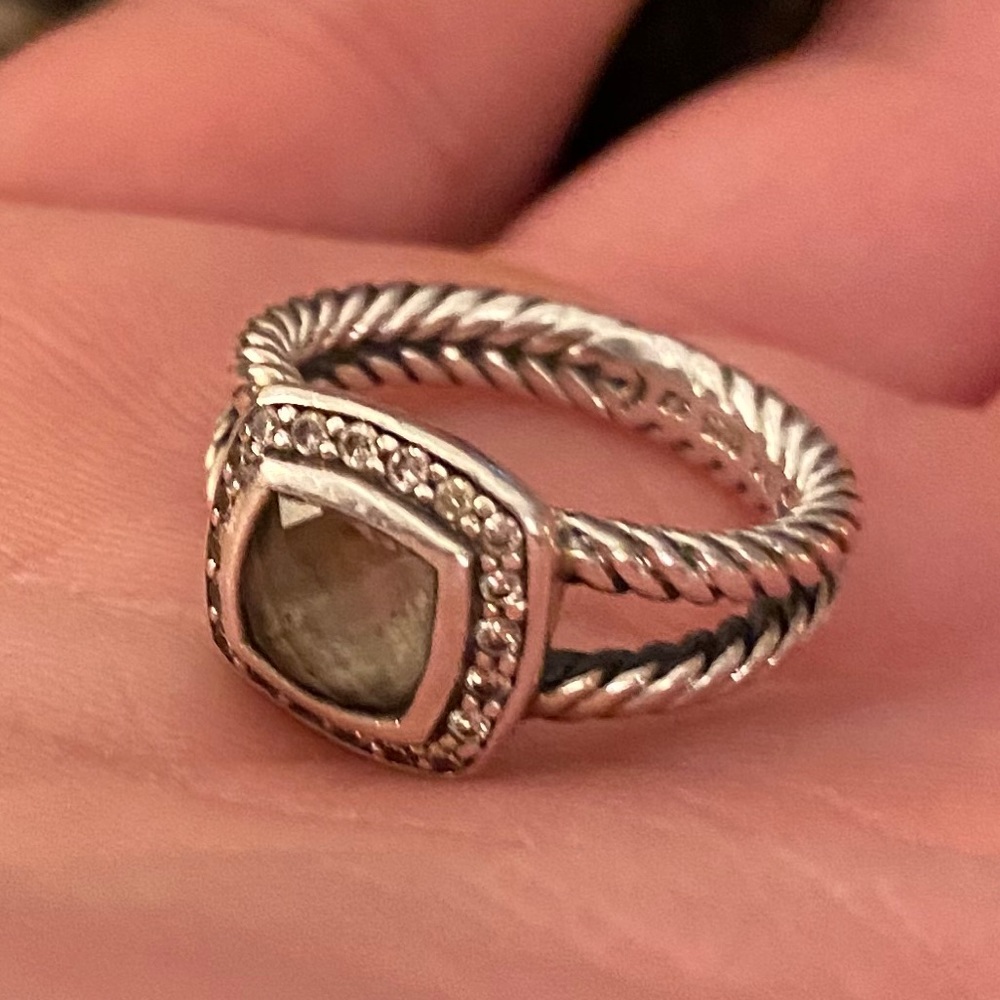 Albion Petite Ring w/ Semiprecious Stone & Diamond